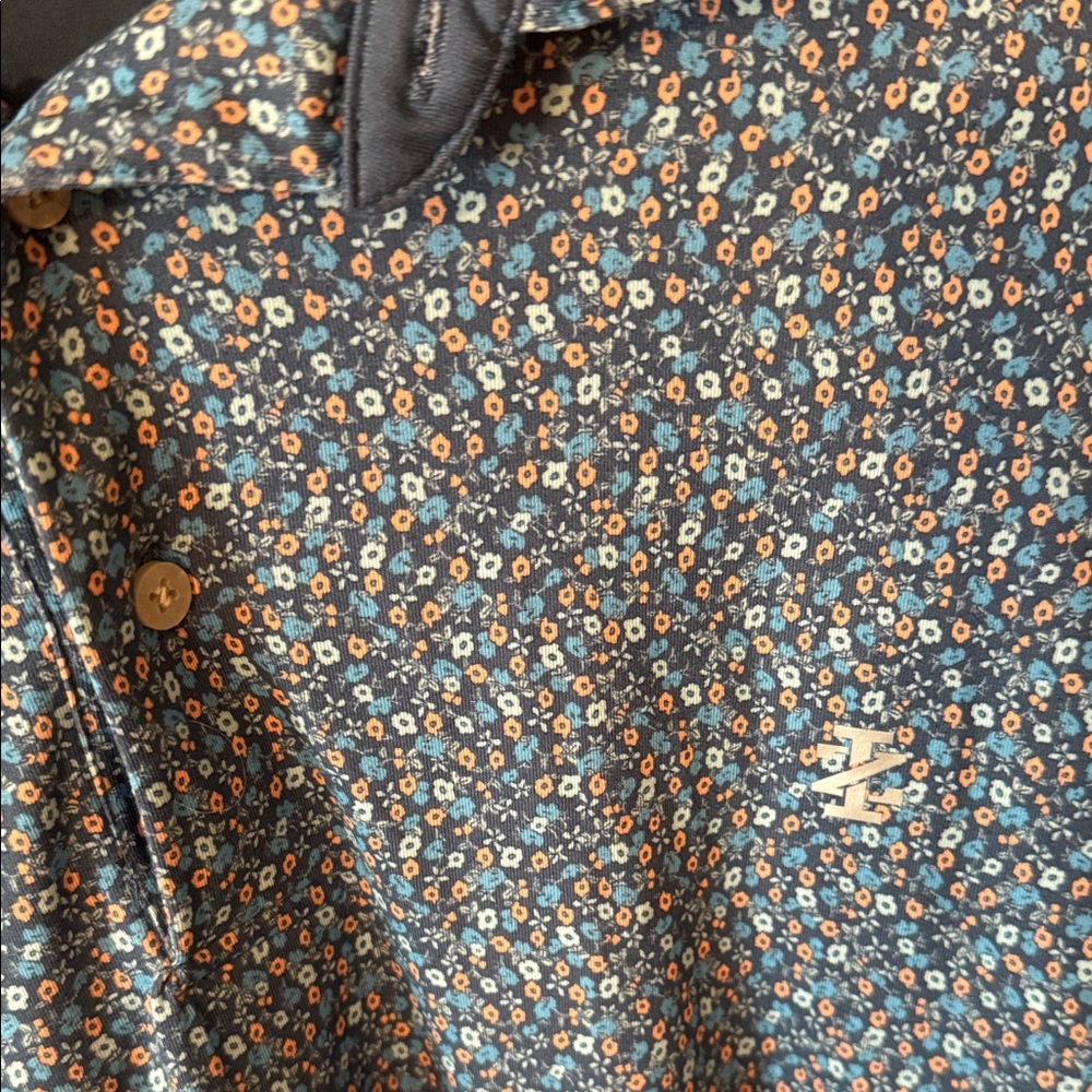 Izod Blue Patterned Golf Pullover - image 4